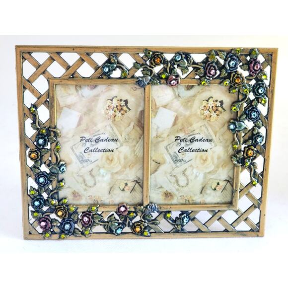 PICTURE FRAME-Vintage Matson Peti Cadeau Collection-Metal-Double (unmarked) - Picture 9 of 15